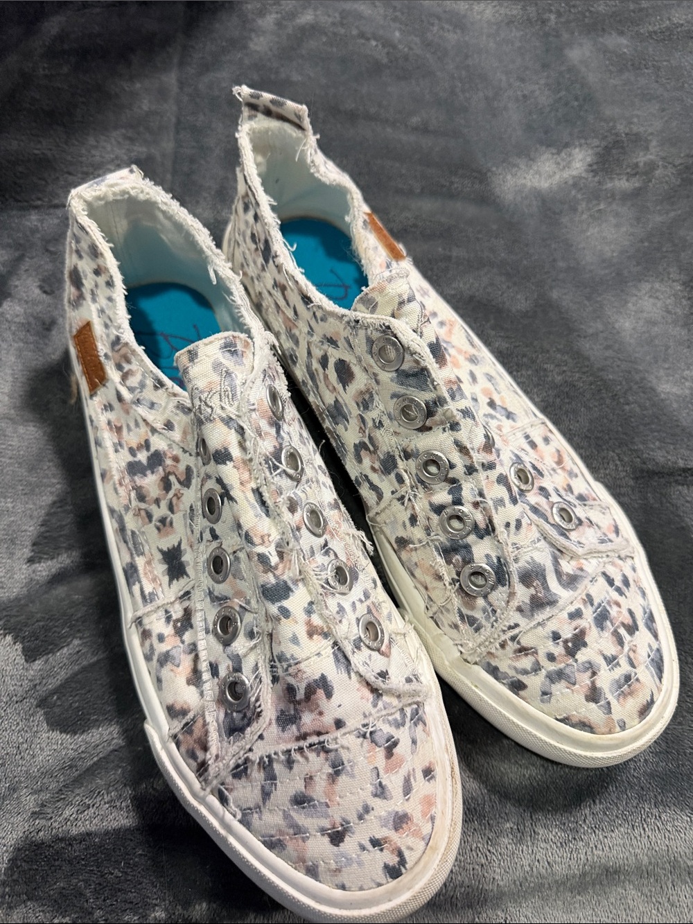 Women's Slip-On Leopard-Print Canvas Sneakers - Light Neutral